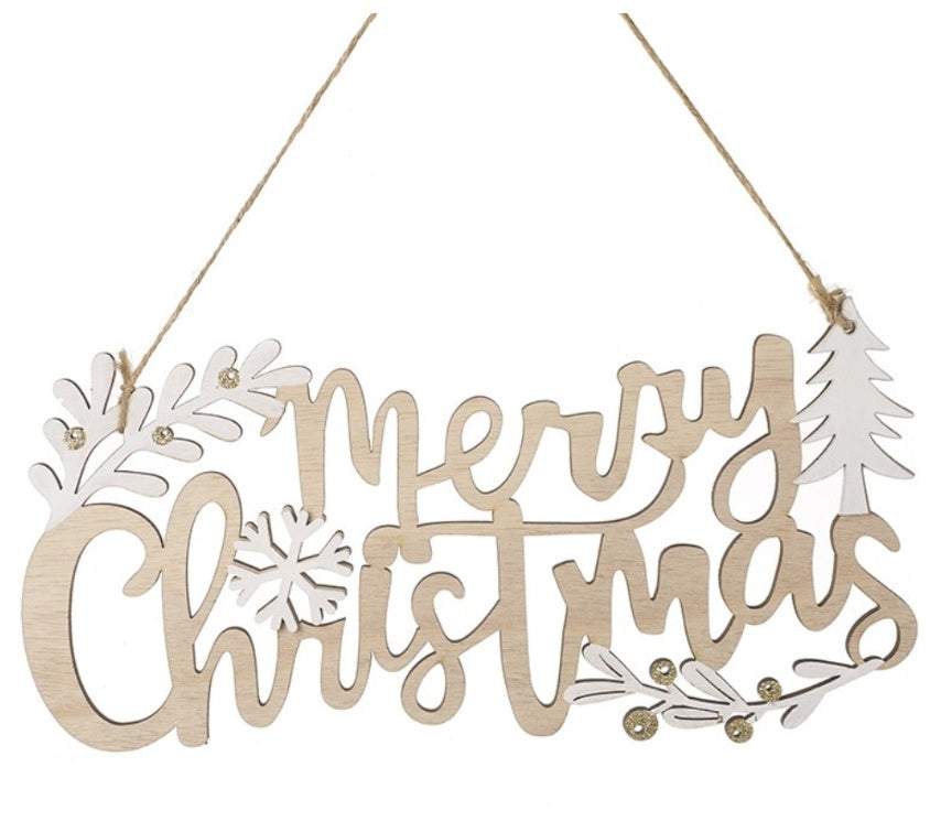 Wooden Merry Christmas Sign