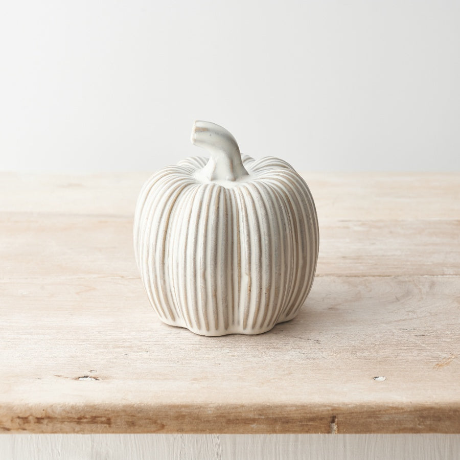 Grey Glossy Pumpkin- large