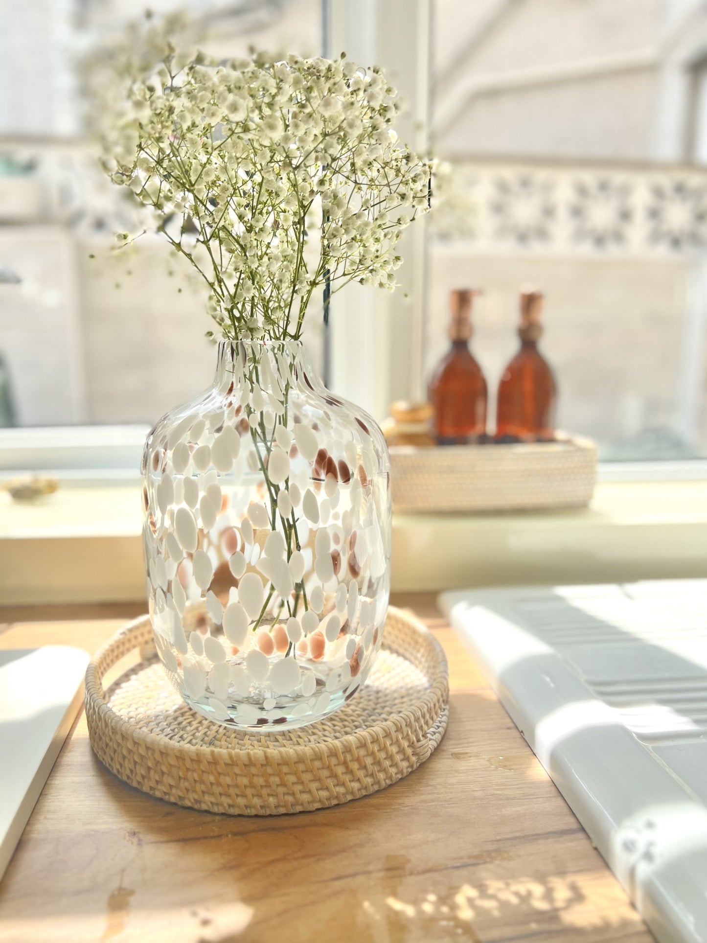 Large Brown Speckled Vase