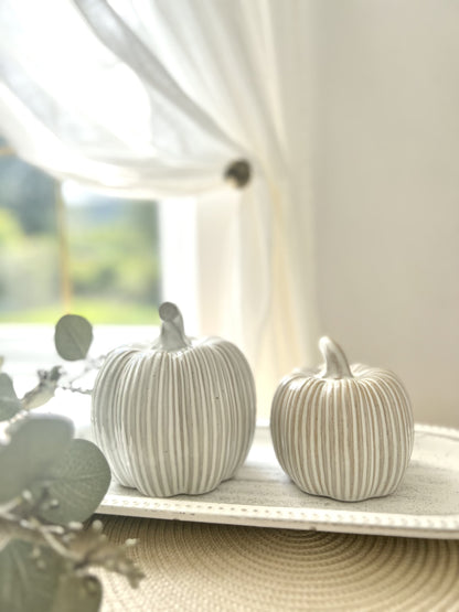 Grey Glossy Pumpkin- large