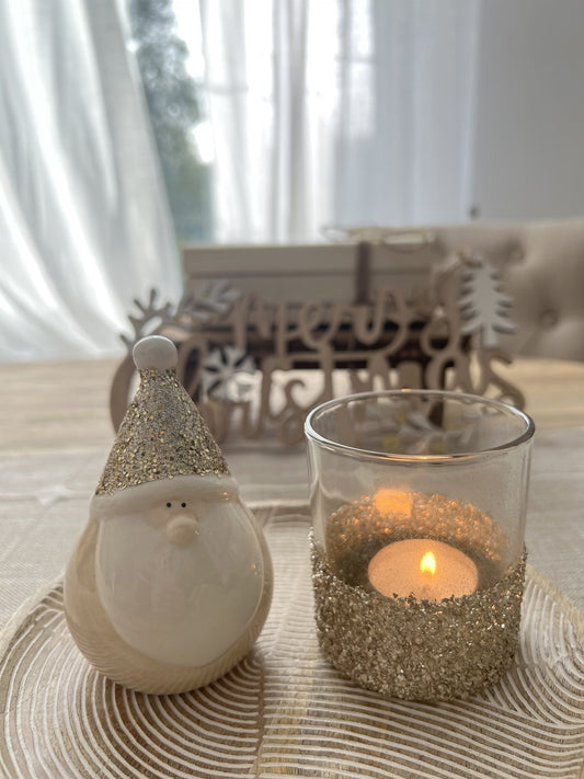 Glitter Tea Light Holder