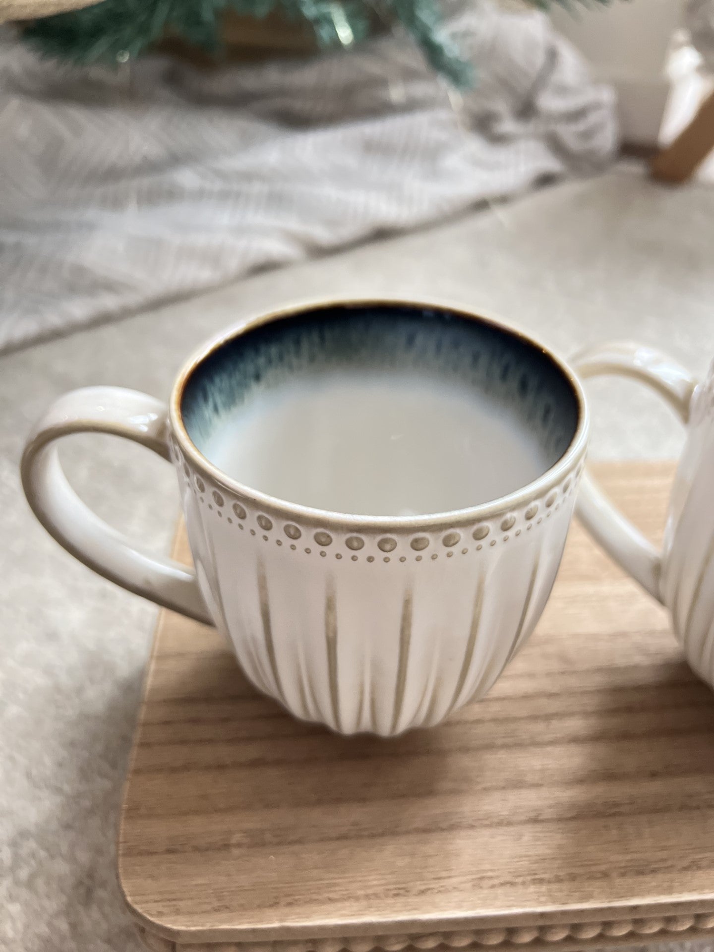 Cream Glazed Mugs - Set of Two