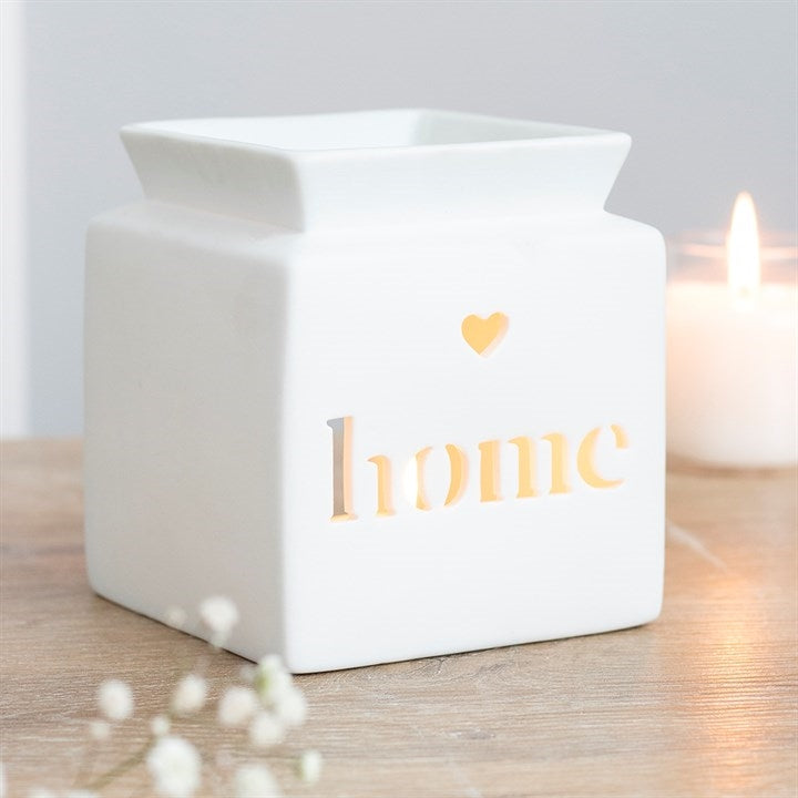 White Square Home Cut Out Burner