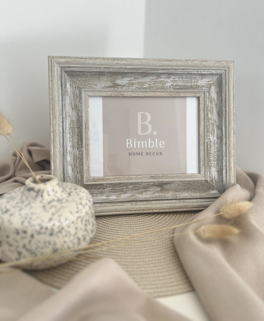 White Wash Wooden Frame